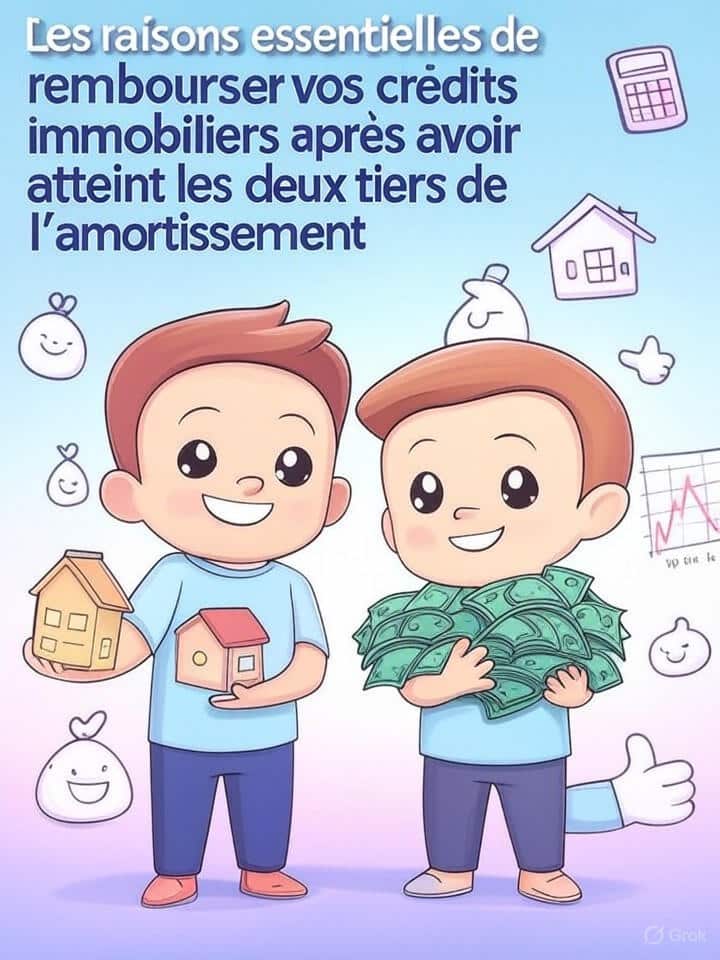 Les raisons essentielles de rembourser vos crédits immobiliers après avoir atteint les deux tiers de l’amortissement découvrez pourquoi il est avantageux de rembourser vos crédits immobiliers après avoir atteint les deux tiers de l’amortissement : économies sur les intérêts, optimisation de votre patrimoine et sécurisation de votre situation financière.