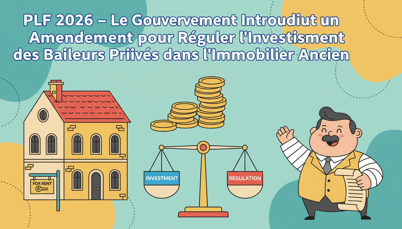 découvrez les détails du plf 2026 avec l'amendement gouvernemental visant à encadrer l'investissement des bailleurs privés dans l'immobilier ancien pour une meilleure régulation du marché.