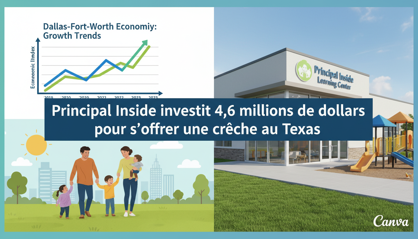 Principal Inside investit 4,6 millions de dollars pour s’offrir une crĂšche au Texas principal inside investit 4,6 millions de dollars pour acquĂ©rir une crĂšche au texas, renforçant ainsi sa prĂ©sence dans le secteur de la garde d'enfants.
