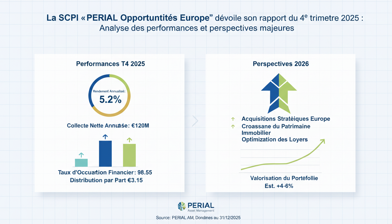 découvrez le rapport du 4e trimestre 2025 de la scpi « perial opportunités europe » avec une analyse détaillée des performances et des perspectives clés pour les investisseurs.