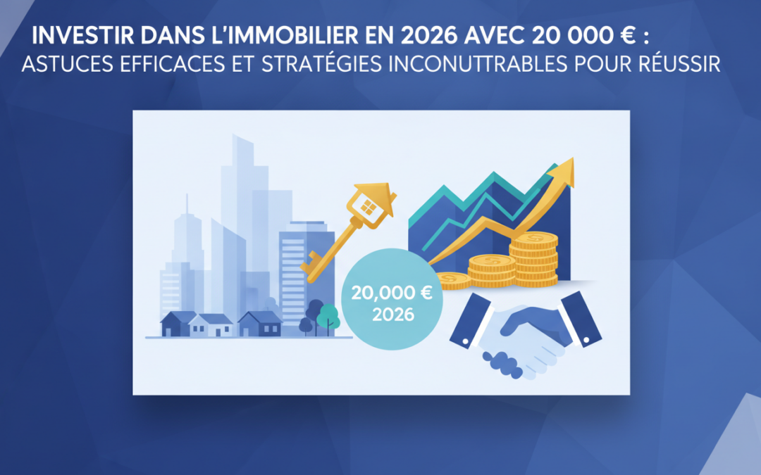 Investir dans l&rsquo;immobilier en 2026 avec 20 000 € : astuces efficaces et stratégies incontournables pour réussir