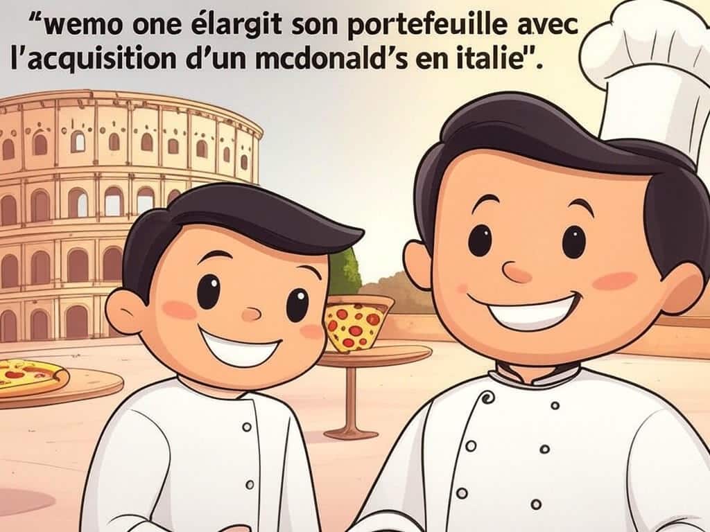 wemo one fait un grand pas en avant en élargissant son portefeuille avec l'acquisition d'un restaurant mcdonald’s en italie, renforçant ainsi sa présence sur le marché de la restauration rapide et ses ambitions d'expansion internationale.