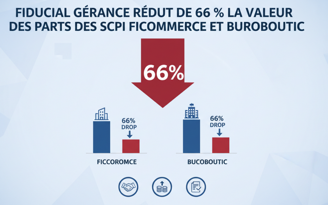 FIDUCIAL Gérance réduit de 66 % la valeur des parts des SCPI FICOMMERCE et BUROBOUTIC
