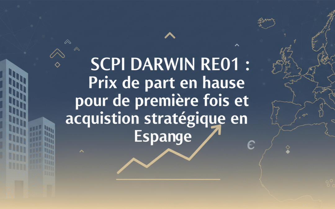 SCPI DARWIN RE01 : Prix de la part en hausse pour la première fois et acquisition stratégique en Espagne