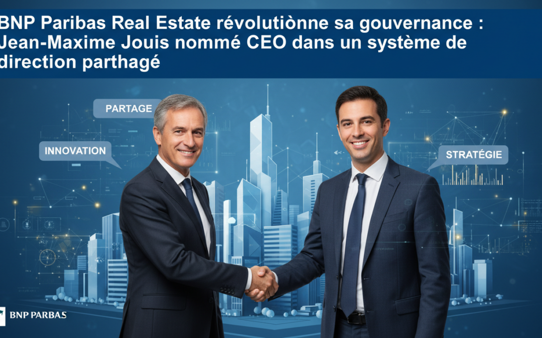 BNP Paribas Real Estate révolutionne sa gouvernance : Jean-Maxime Jouis nommé CEO dans un système de direction partagée
