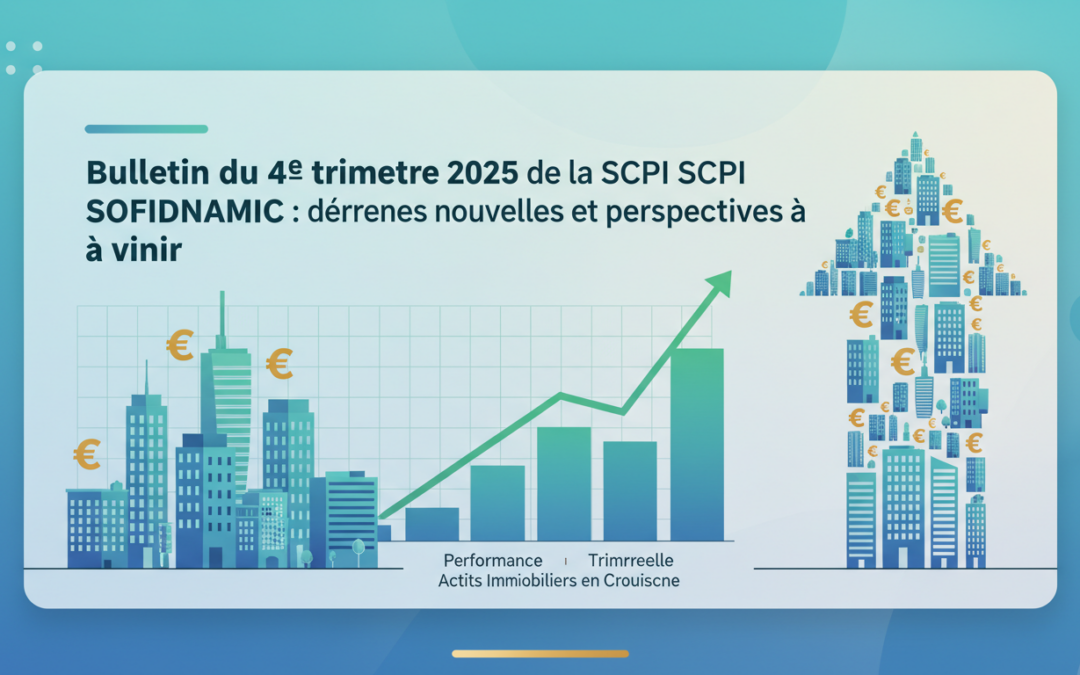 Bulletin du 4e trimestre 2025 de la SCPI SOFIDYNAMIC : dernières nouvelles et perspectives à venir