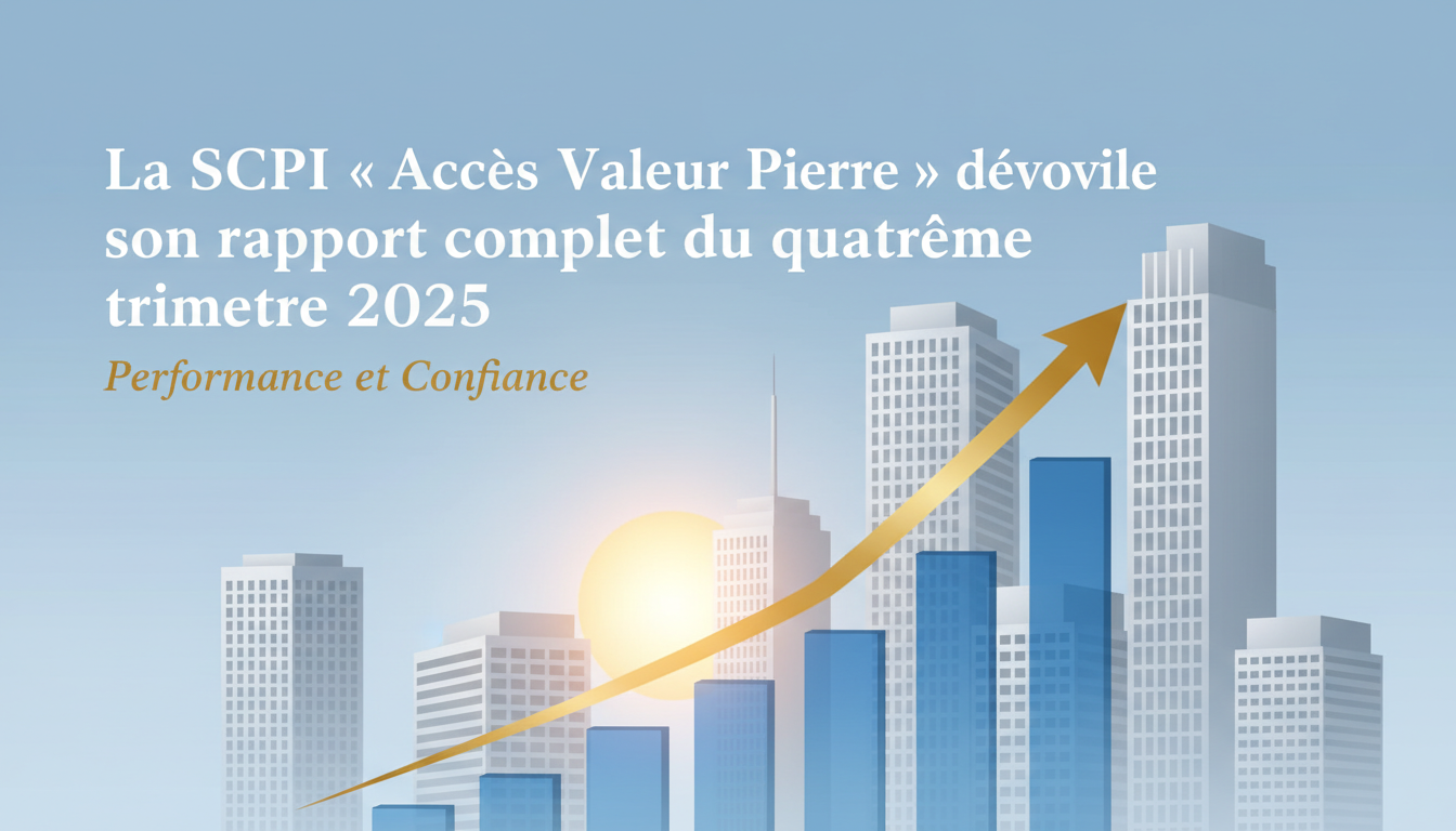 La SCPI « AccÚs Valeur Pierre » dévoile son rapport complet du quatriÚme trimestre 2025 découvrez le rapport complet du quatriÚme trimestre 2025 de la scpi « accÚs valeur pierre », avec une analyse détaillée des performances et des perspectives d'investissement.
