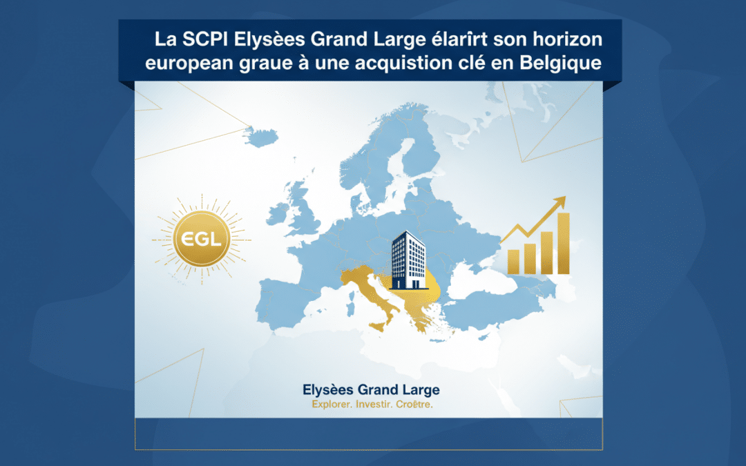 La SCPI Elysées Grand Large élargit son horizon européen grâce à une acquisition clé en Belgique