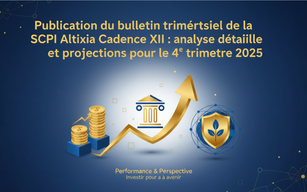 Publication du bulletin trimestriel de la SCPI Altixia Cadence XII : analyse détaillée et projections pour le 4e trimestre 2025