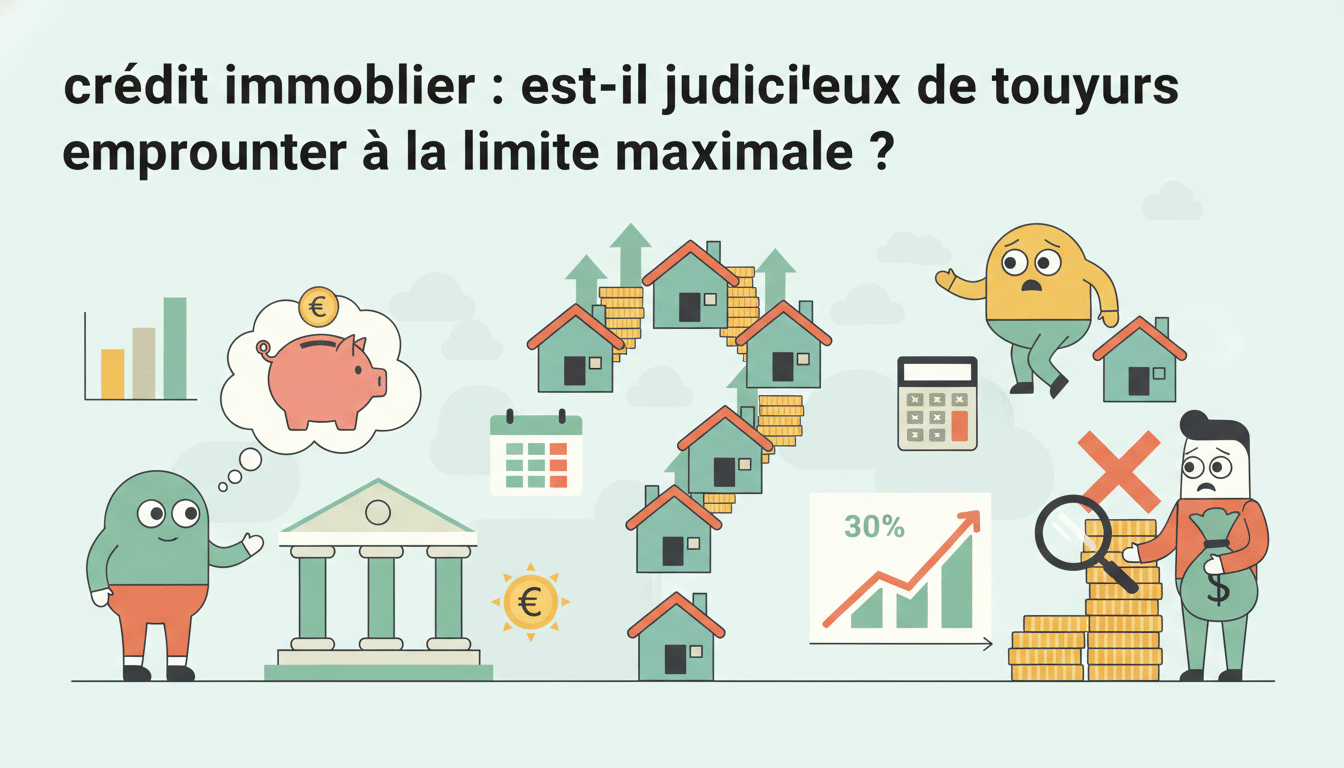 Crédit immobilier : est-il judicieux de toujours emprunter à la limite maximale ? découvrez si emprunter à la limite maximale pour un crédit immobilier est une stratégie financière judicieuse, en évaluant les avantages et les risques associés.
