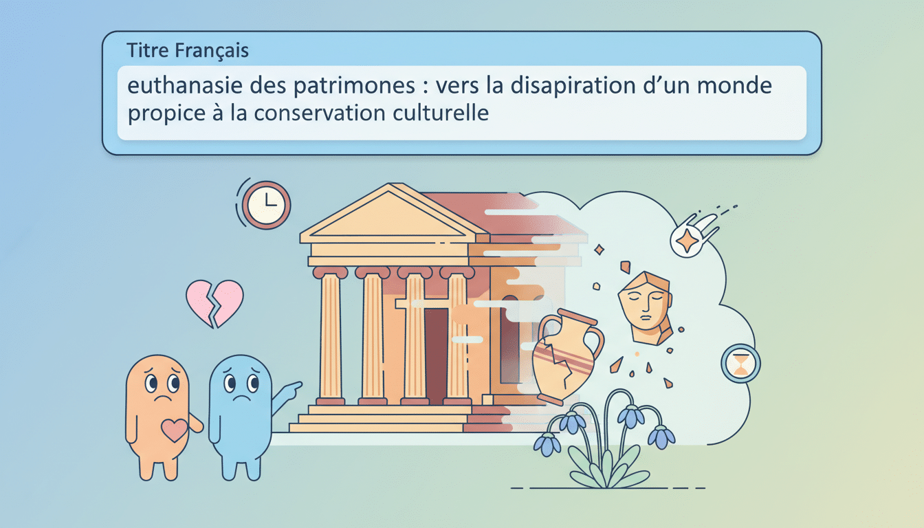 analyse approfondie de l'euthanasie des patrimoines et ses conséquences sur la disparition progressive d'un environnement favorable à la conservation culturelle.