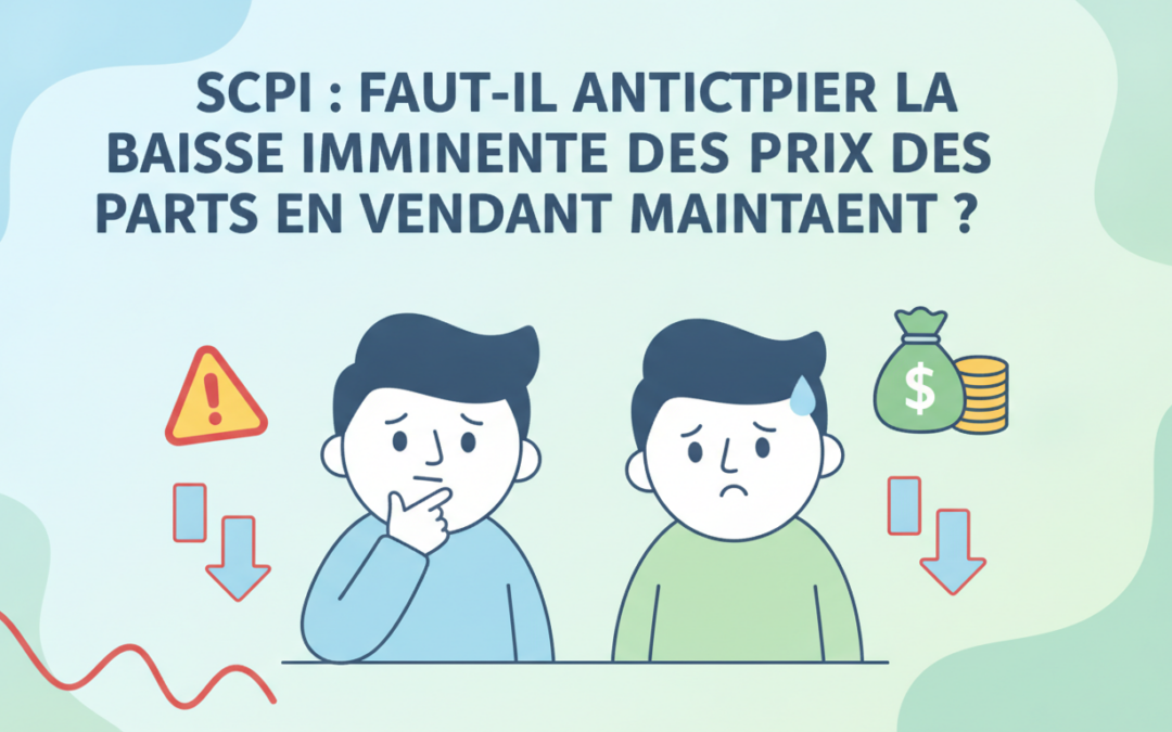 SCPI : Faut-il anticiper la baisse imminente des prix des parts en vendant maintenant ?