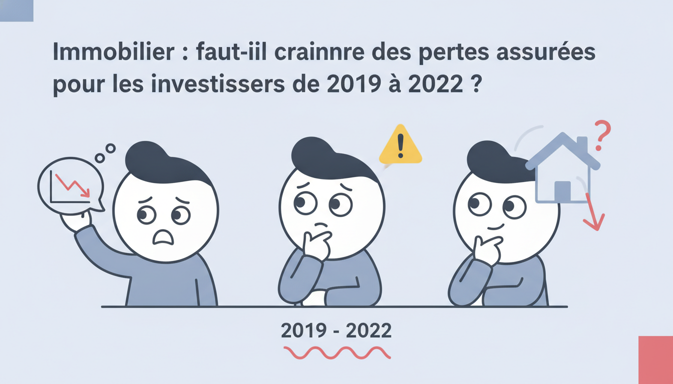 Immobilier : Faut-il craindre des pertes assurées pour les investisseurs de 2019 à 2022 ? découvrez les risques potentiels de pertes pour les investisseurs immobiliers entre 2019 et 2022 et comment anticiper ces défis sur le marché.