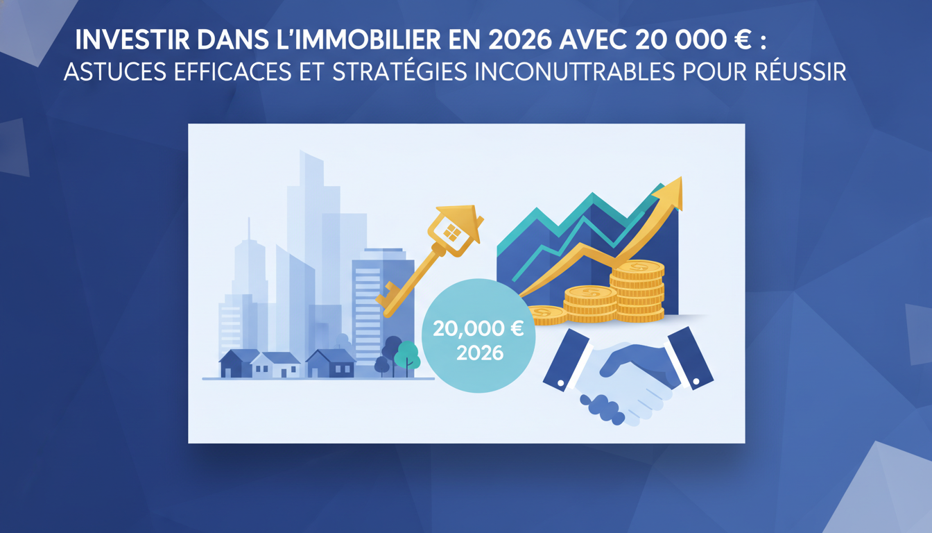 découvrez comment investir efficacement 20 000 € dans l'immobilier en 2026 grâce à des astuces pratiques et des stratégies incontournables pour maximiser votre réussite.