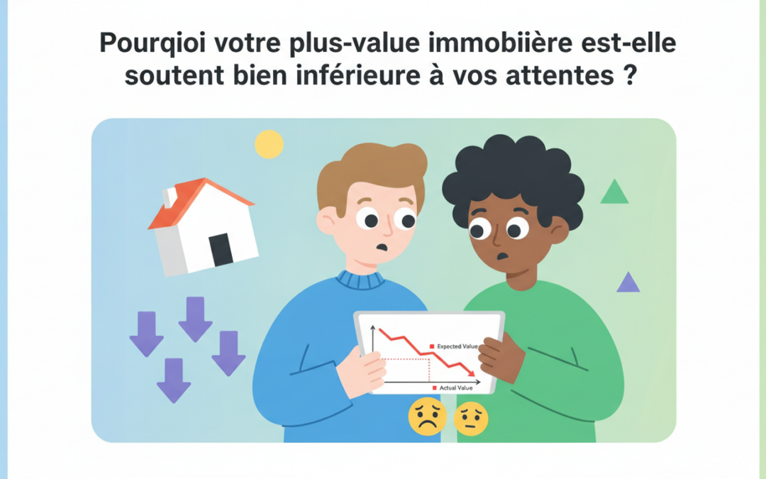 Pourquoi votre plus-value immobilière est-elle souvent bien inférieure à vos attentes ?