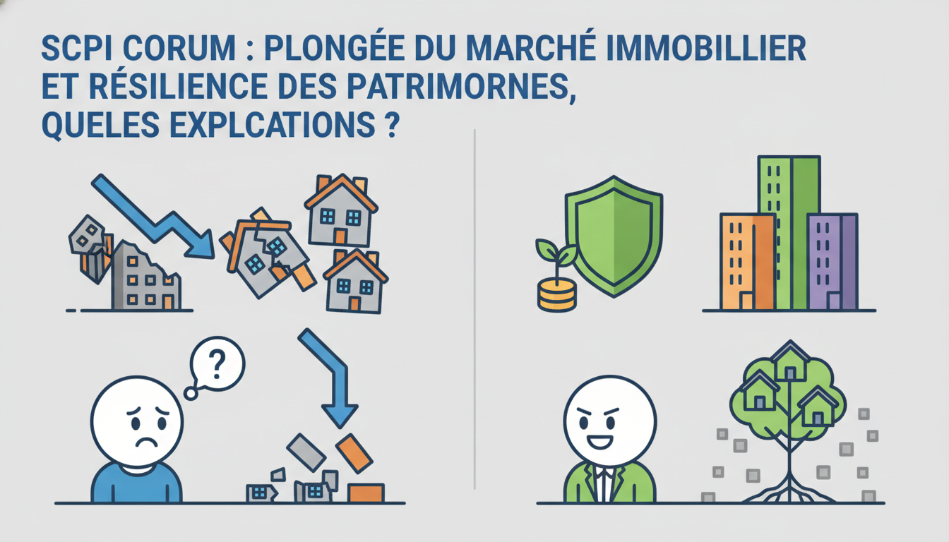 SCPI CORUM : Plongée du marché immobilier et résilience des patrimoines, quelles explications ? découvrez comment la scpi corum fait face à la plongée du marché immobilier et analyse la résilience des patrimoines, avec des explications détaillées sur les facteurs en jeu.