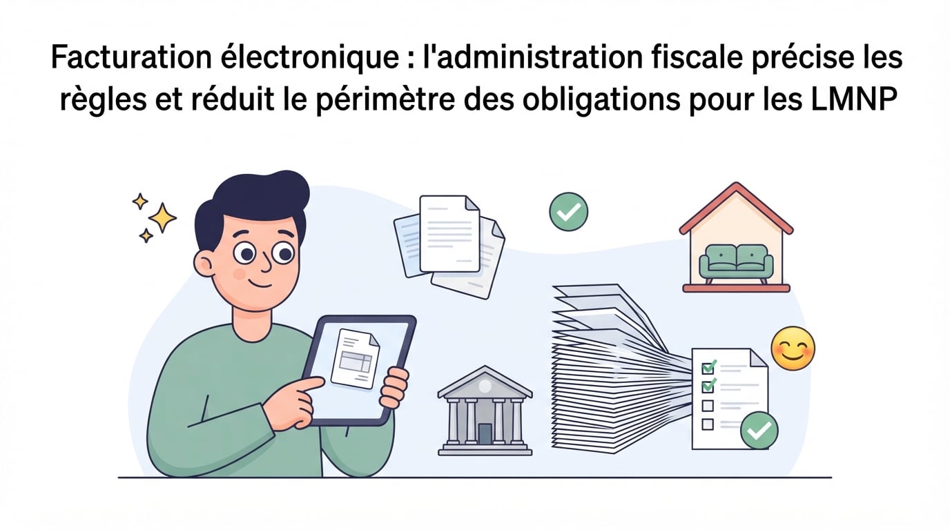 l’administration fiscale précise les règles de facturation électronique et réduit le périmètre des obligations applicables aux loueurs en meublé non professionnels (lmnp).